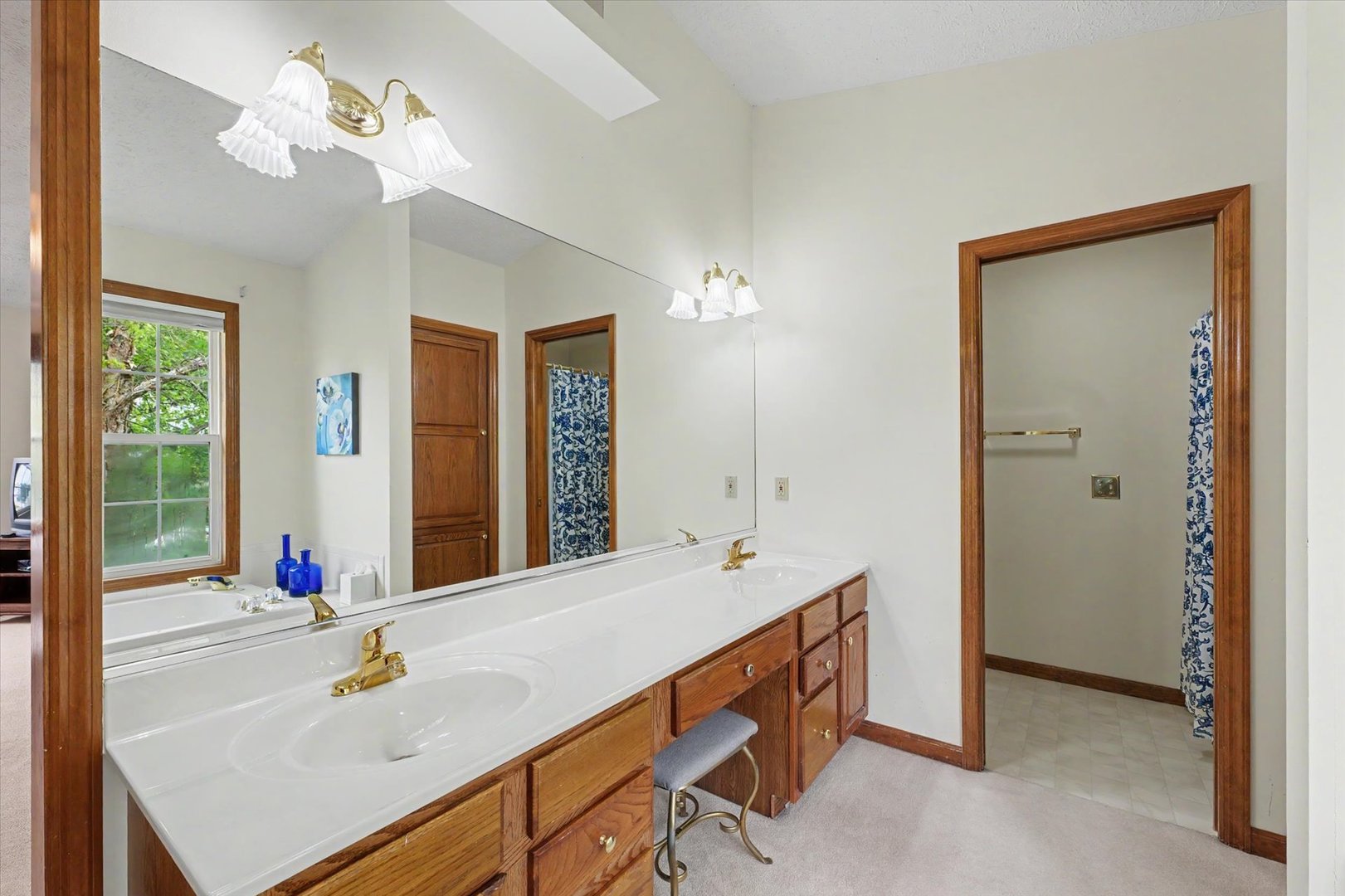 4409 Copper Ridge Road Champaign, IL 61822 - Photo 24 of 40 a bathroom with a sink double vanity and a mirror