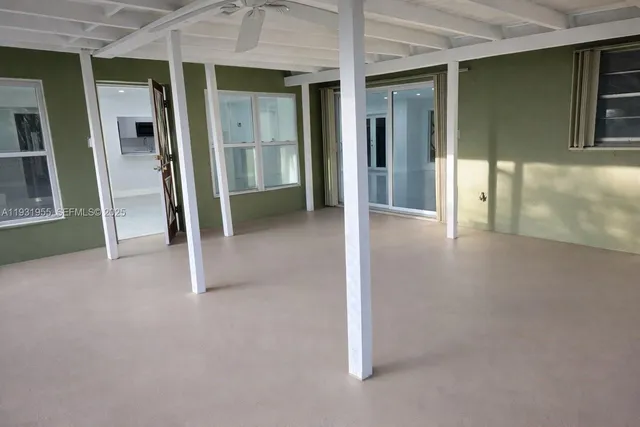 a view of a road with a yard