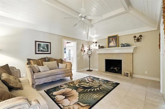 a view of a lake with a city view