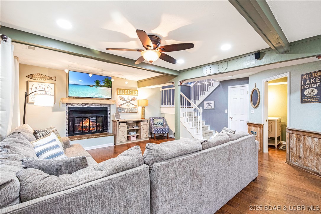 258 Northview Road Sunrise Beach, MO 65079 - Photo 17 of 29 Large Living Space with Fireplace