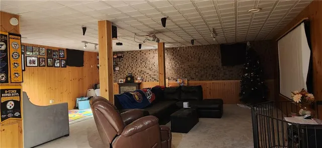 a outdoor living space with furniture