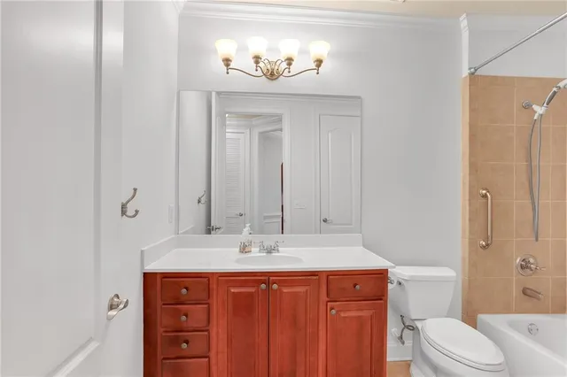 a view of a brick building from a balcony