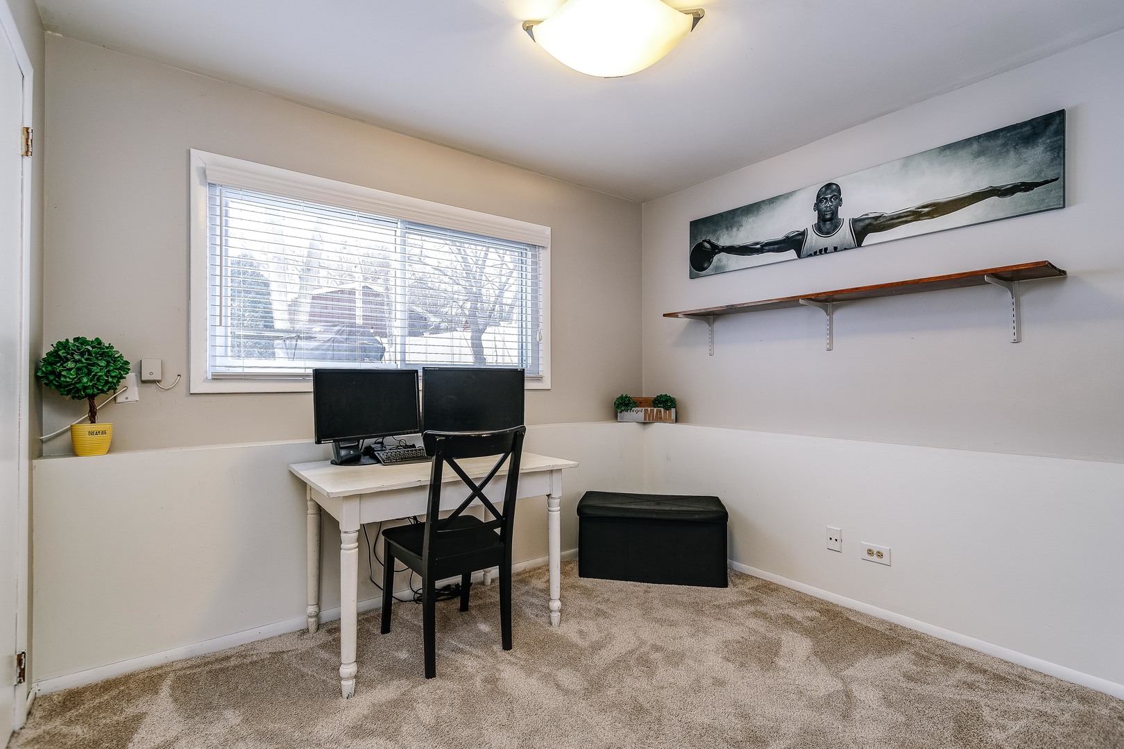 26-w068 Jewell Road Wheaton, IL 60187 - Photo 16 of 25 a view of a workspace with furniture and a window