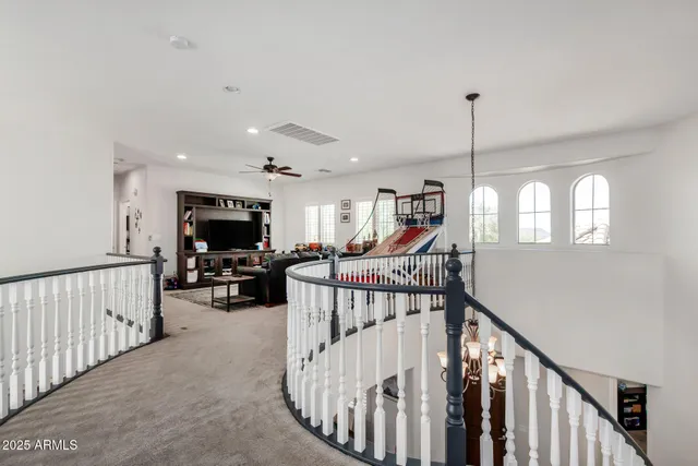 a bed room with a bed and a desk