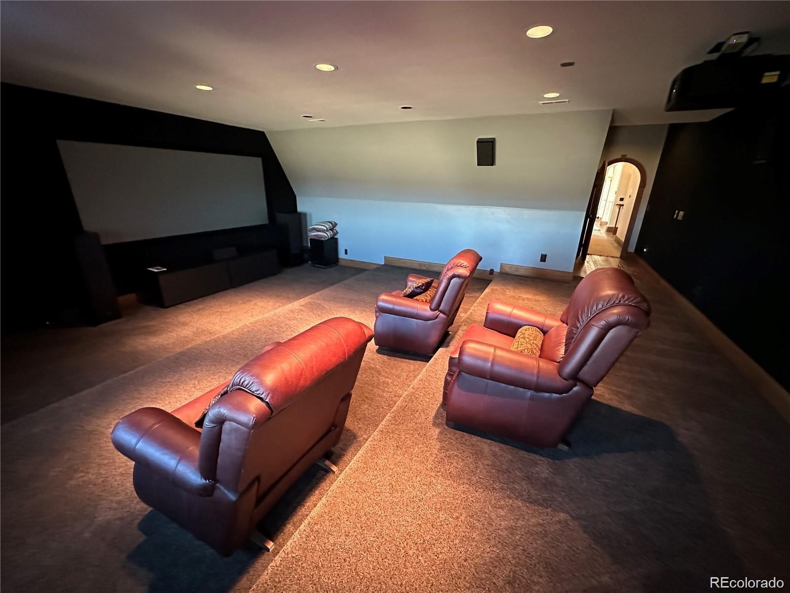 7755 North Moore Road Littleton, CO 80125 - Photo 31 of 46 a projector room with furniture