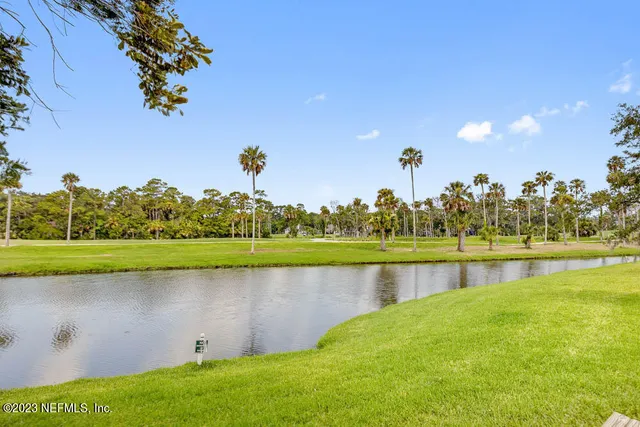 a view of a lake with houses