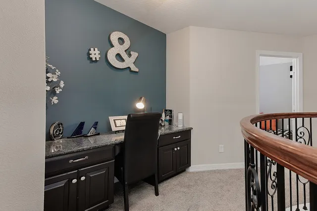 a view of an entryway with furniture