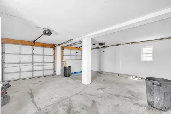 a view of a garage