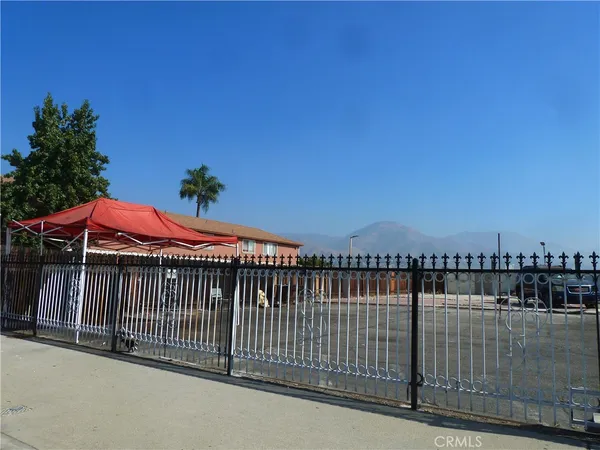a view of a balcony with an outdoor space