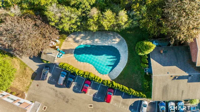 a view of a glass door and chair