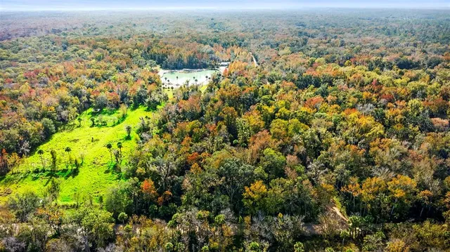 an aerial view of houses with yard