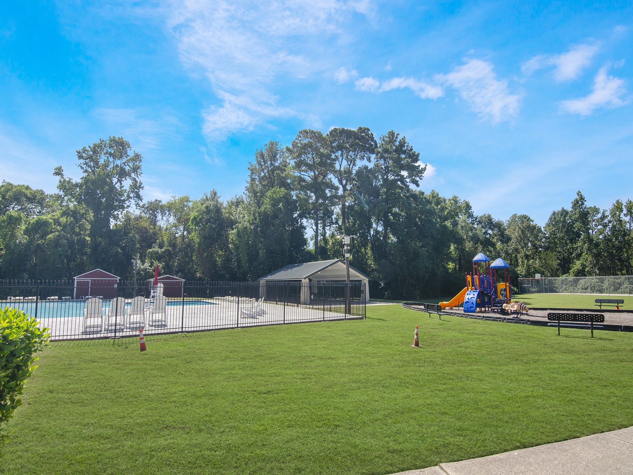 532 Raleigh Drive Conroe, TX 77302 - Photo 36 of 40 You'll enjoy great community amenities with a sparkling pool, shaded picnic area and playground where neighbors come together and family's make memories.