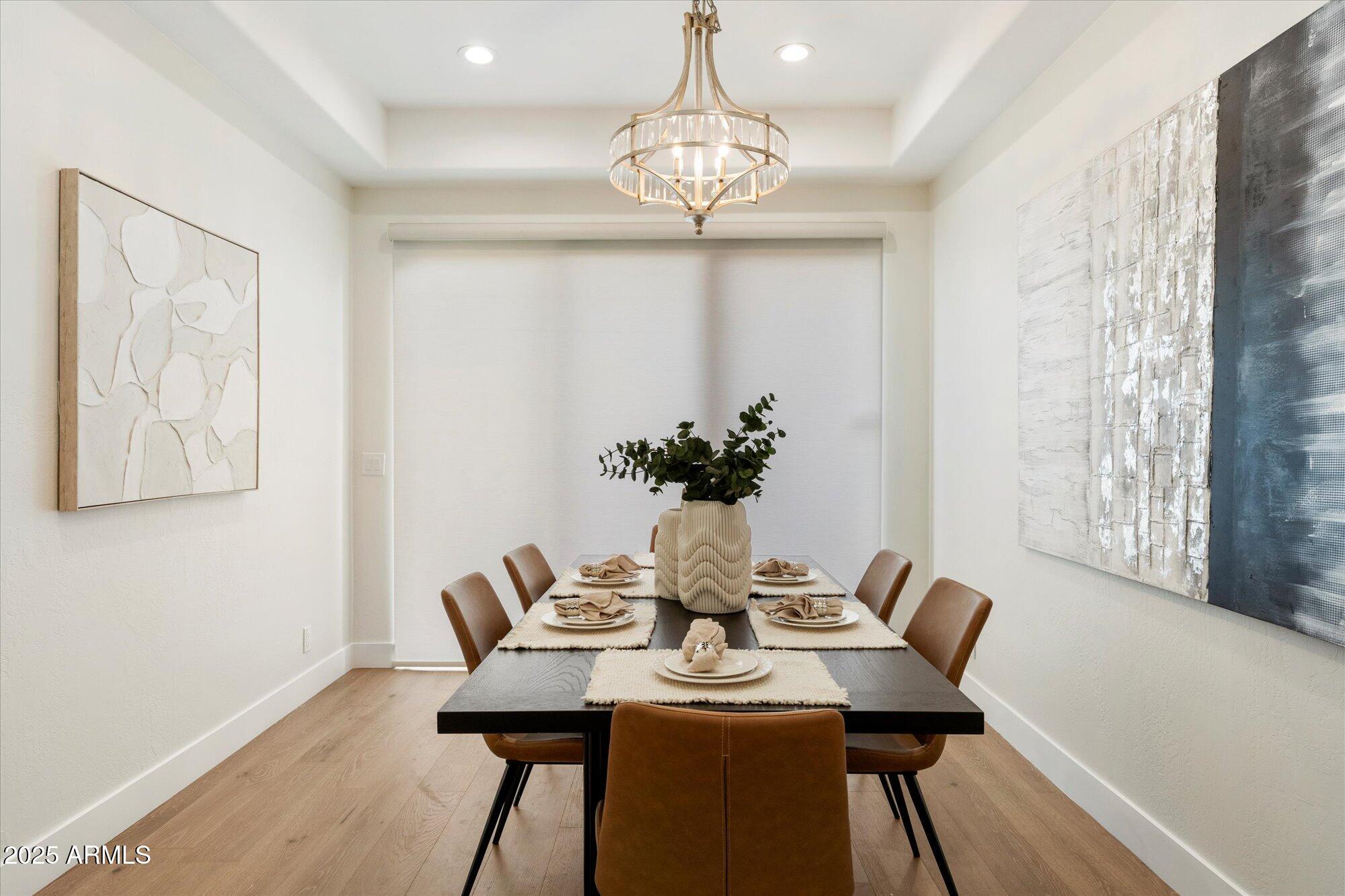 7955 East Chaparral Road, Unit 17 Scottsdale, AZ 85250 - Photo 12 of 57 Formal Dining + Electric Window Blinds