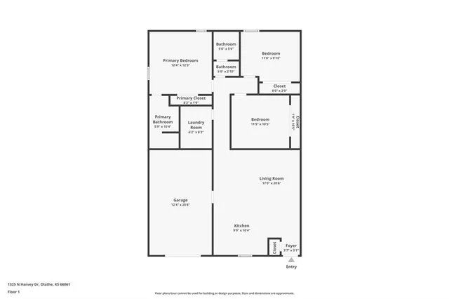 $195,000 | 1325 North Harvey Drive, Olathe, KS 66061