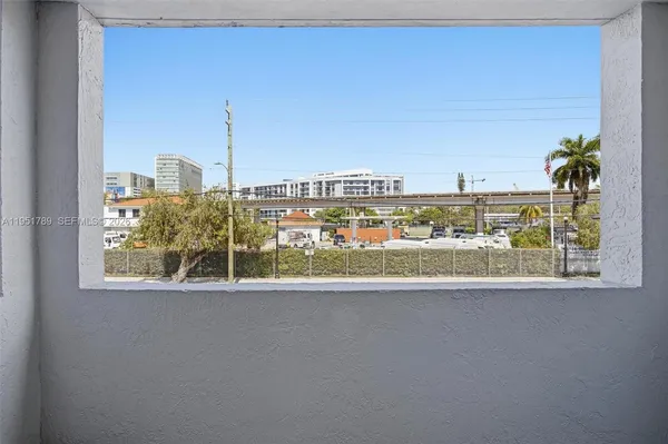 a view of balcony with city view