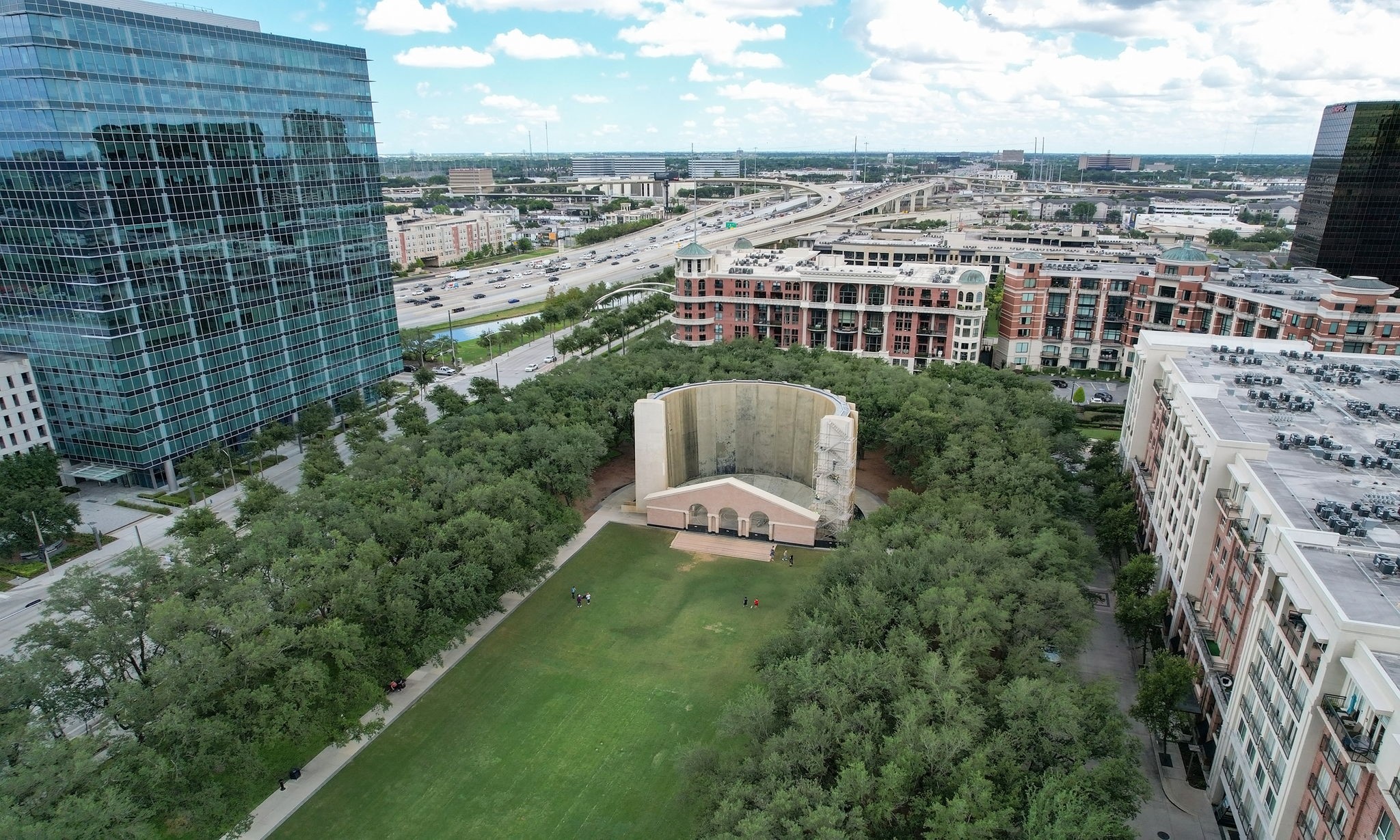 2400 South McCue Road, Unit 104 Houston, TX 77056 - Photo 38 of 38 Arial View of Water Wall and Post Oak Blvd and Empire Lofts.