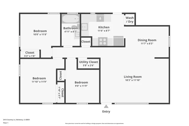 $280,000 | 2413 Country Lane, McHenry, IL 60051