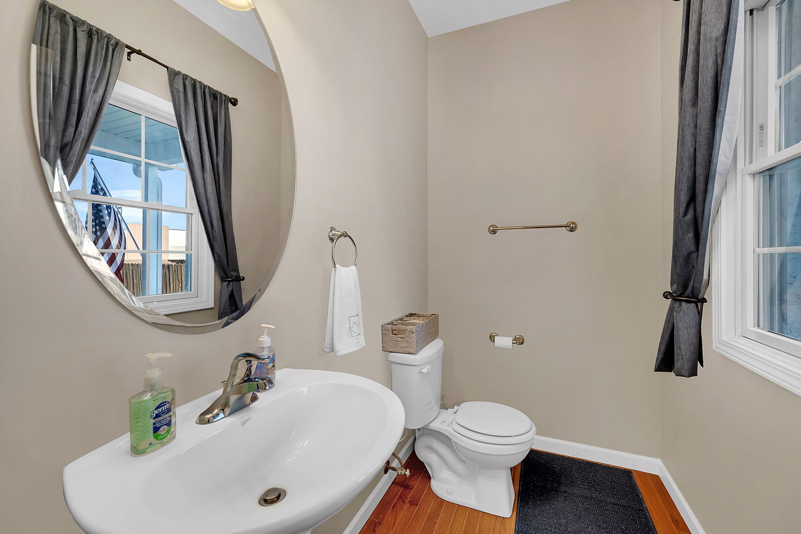 220 South Will Road, Unit 2 Diamond, IL 60416 - Photo 8 of 26 a bathroom with a sink toilet and mirror