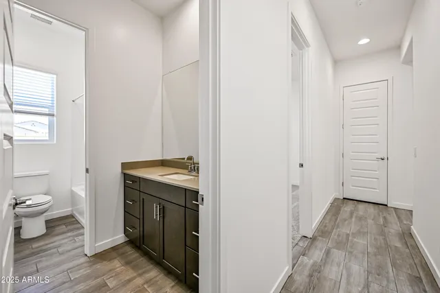 a bathroom with a sink and a toilet