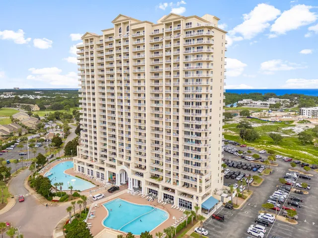 a view of a city with tall buildings