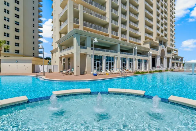 front view of a building with a yard