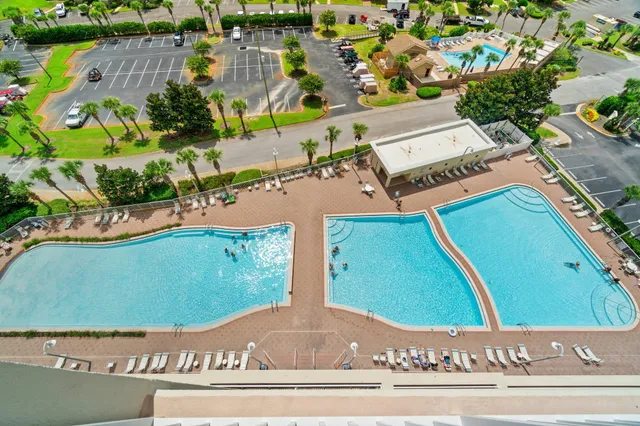 an aerial view of a park