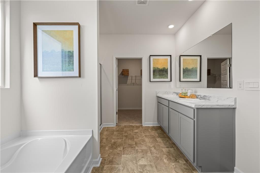 1160 Amerson Street Buckhead, GA 30625 - Photo 28 of 48 a bathroom with a bathtub sink and mirror