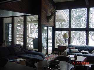 4444 Streamside Circle Vail, CO 81657 - Photo 6 of 8 a living room with furniture and a floor to ceiling window