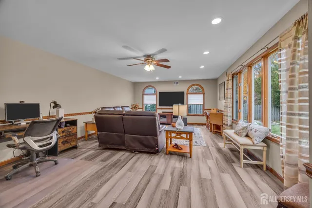 an aerial view of residential house with outdoor space