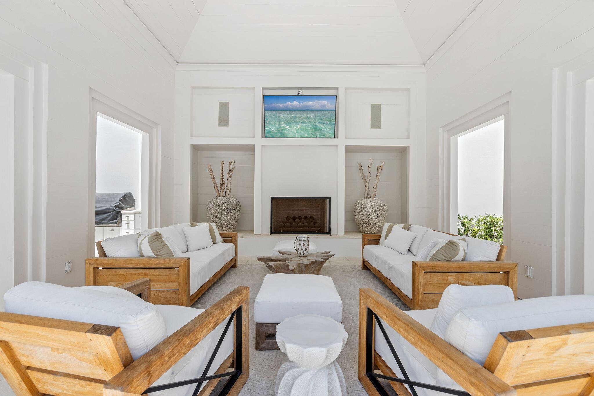 89 Kaiya Avenue Inlet Beach, FL 32461 - Photo 27 of 82 a living room with furniture and a flat screen tv