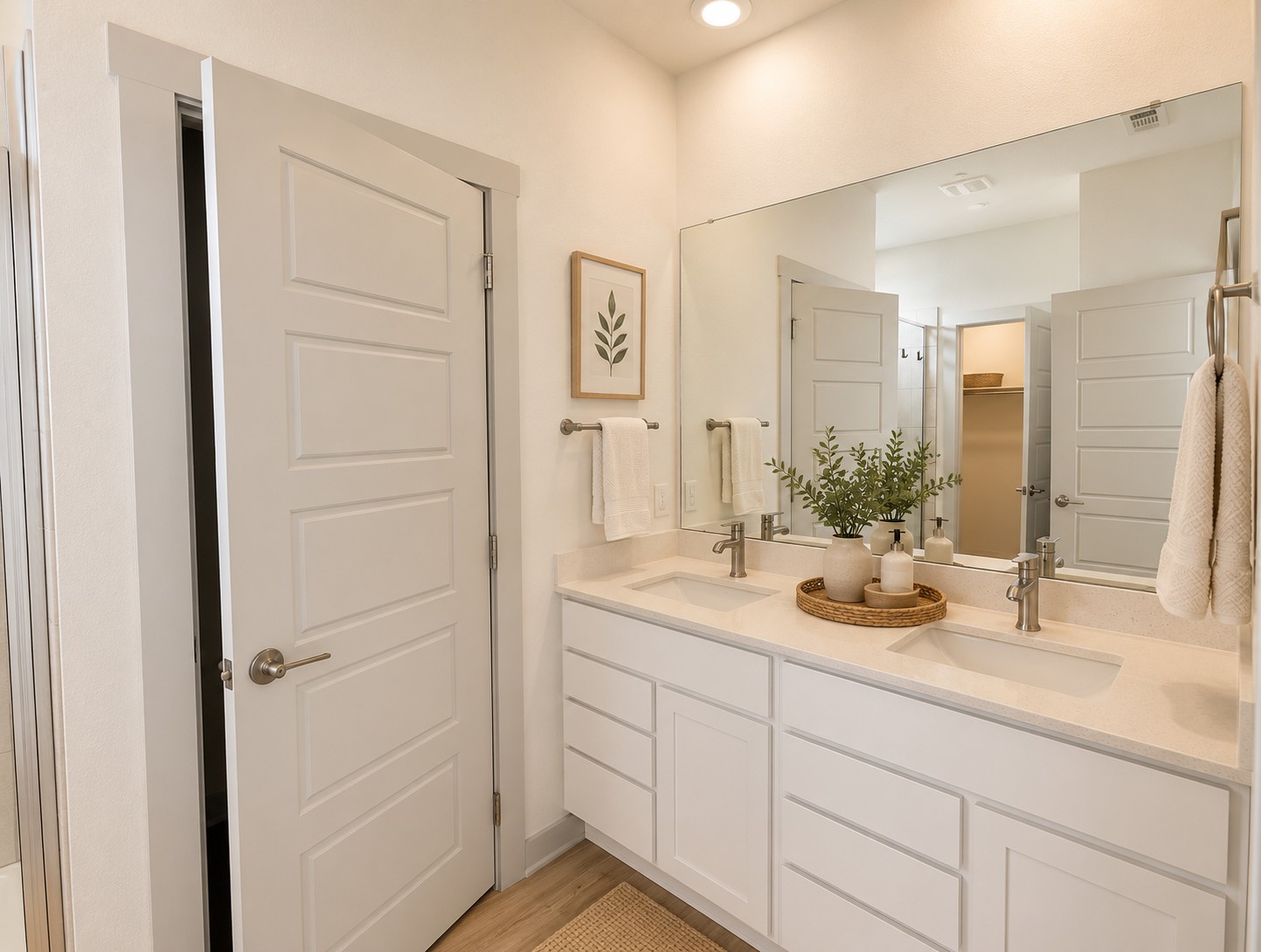 261 Century Plant Road Leander, TX 78641 - Photo 10 of 25 Double vanity with sleek fixtures offers a convenient and stylish morning routine.