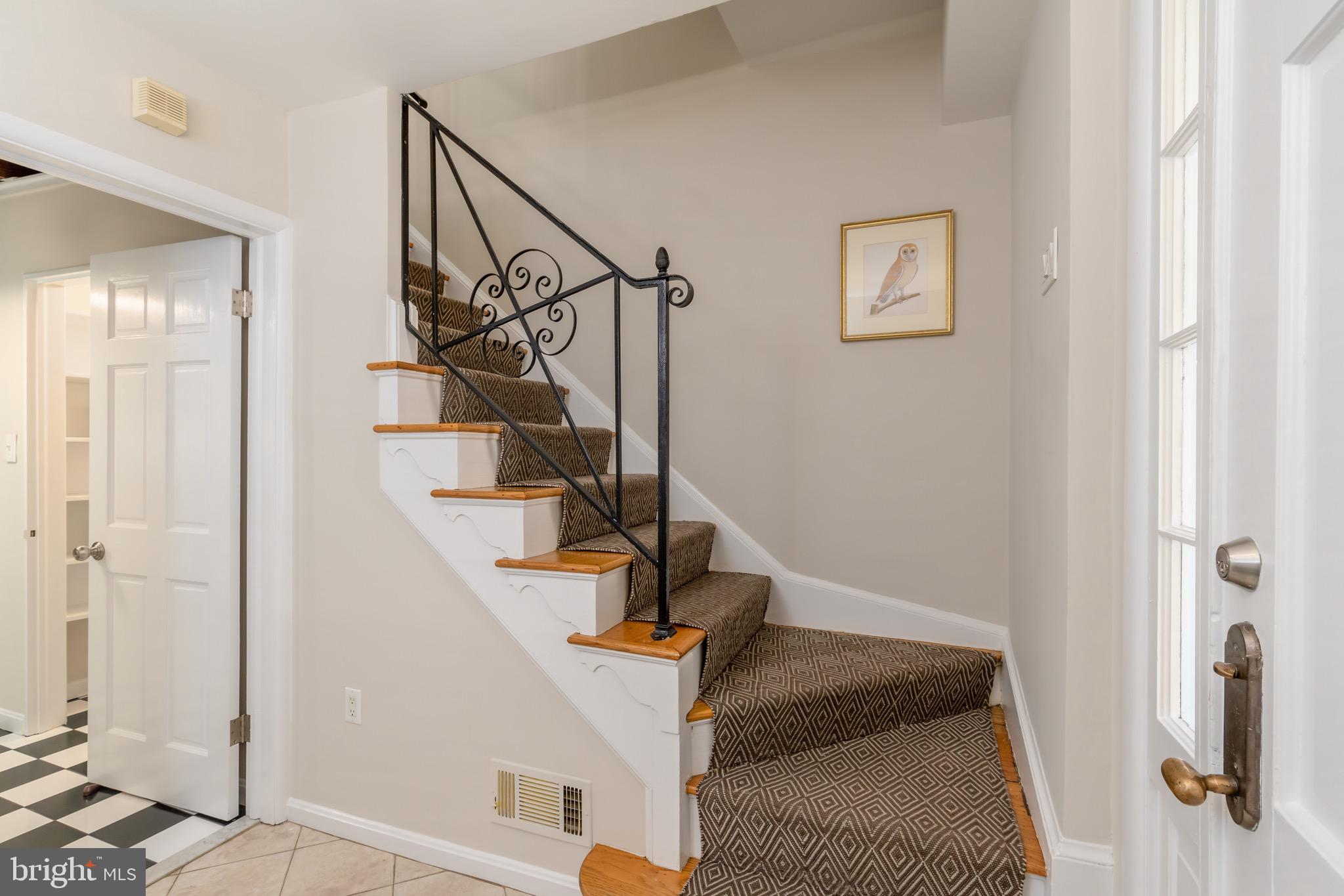 3202 Reservoir Road Northwest Washington, DC 20007 - Photo 4 of 27 Foyer and Stairs to Main Level