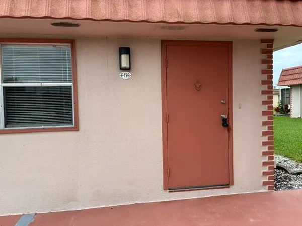 a view of a house with a door