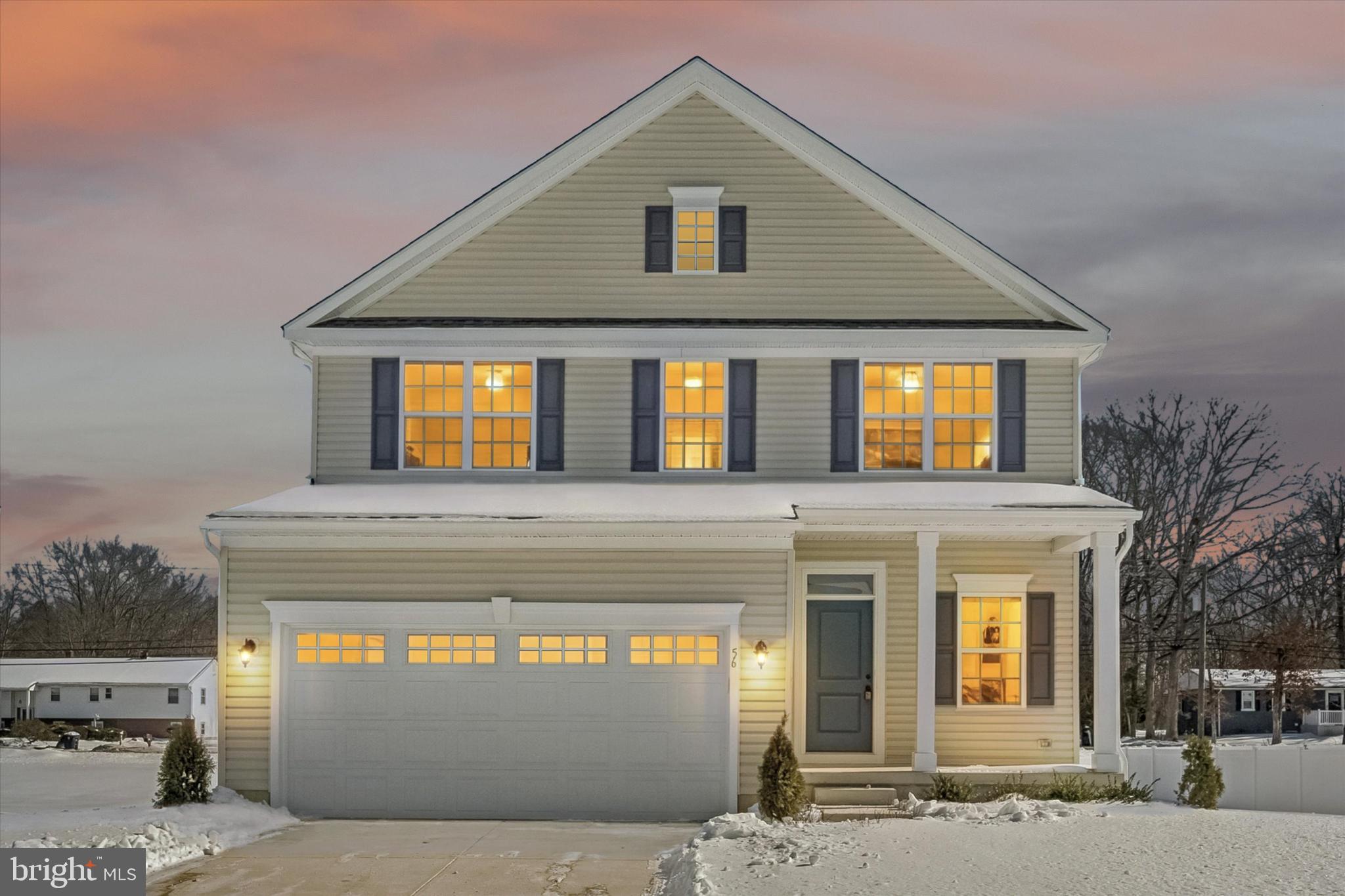 a front view of a house