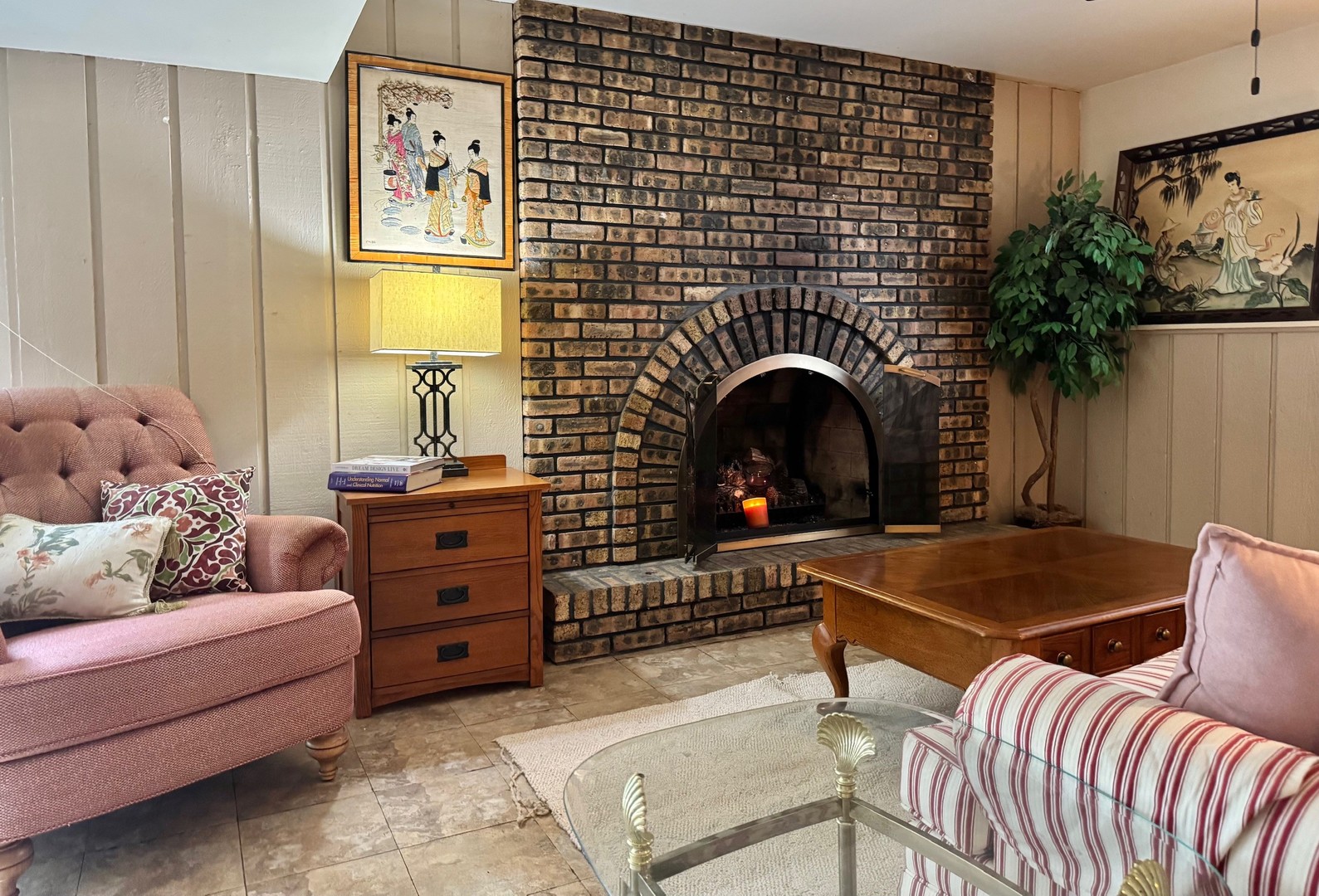416 Trinity Court Buffalo Grove, IL 60089 - Photo 19 of 87 a living room with furniture and a fireplace