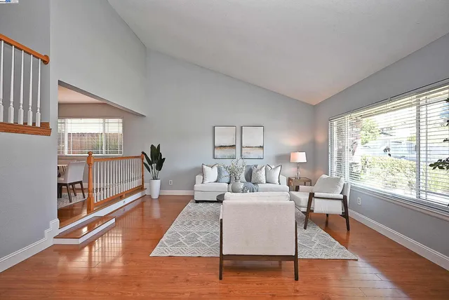 a view of entryway with wooden floor and a potted plant