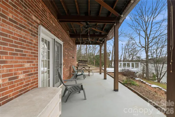a view of a house with a patio