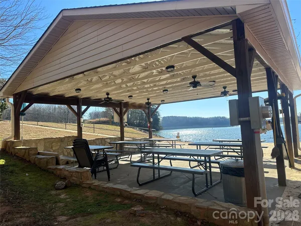 a view of lake and mountain