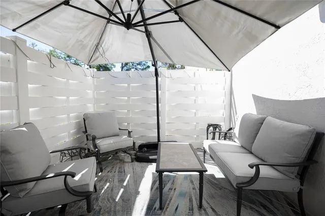 a house view with a outdoor space