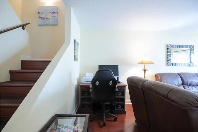 a view of livingroom with furniture and wooden floor