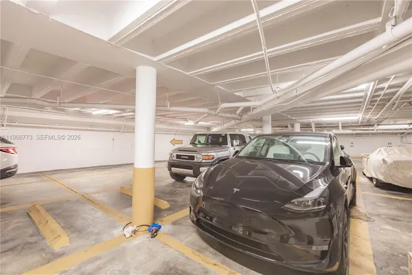 a view of parking garage