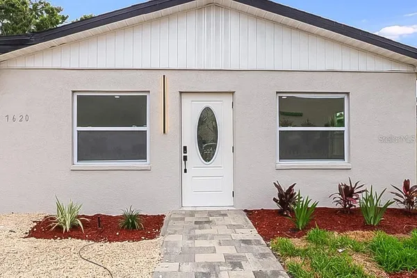 a front view of a house
