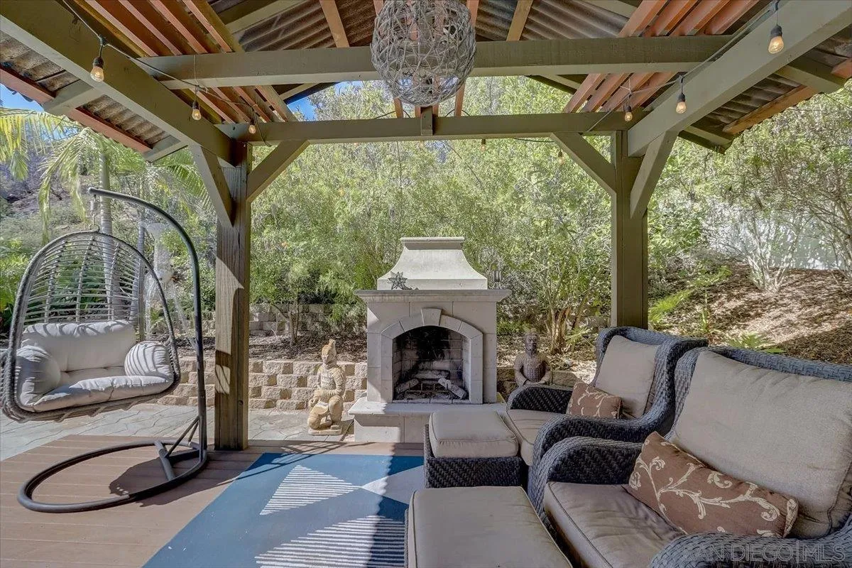 4094 Tambor Road San Diego, CA 92124 - Photo 42 of 49 a living room with furniture and a fireplace