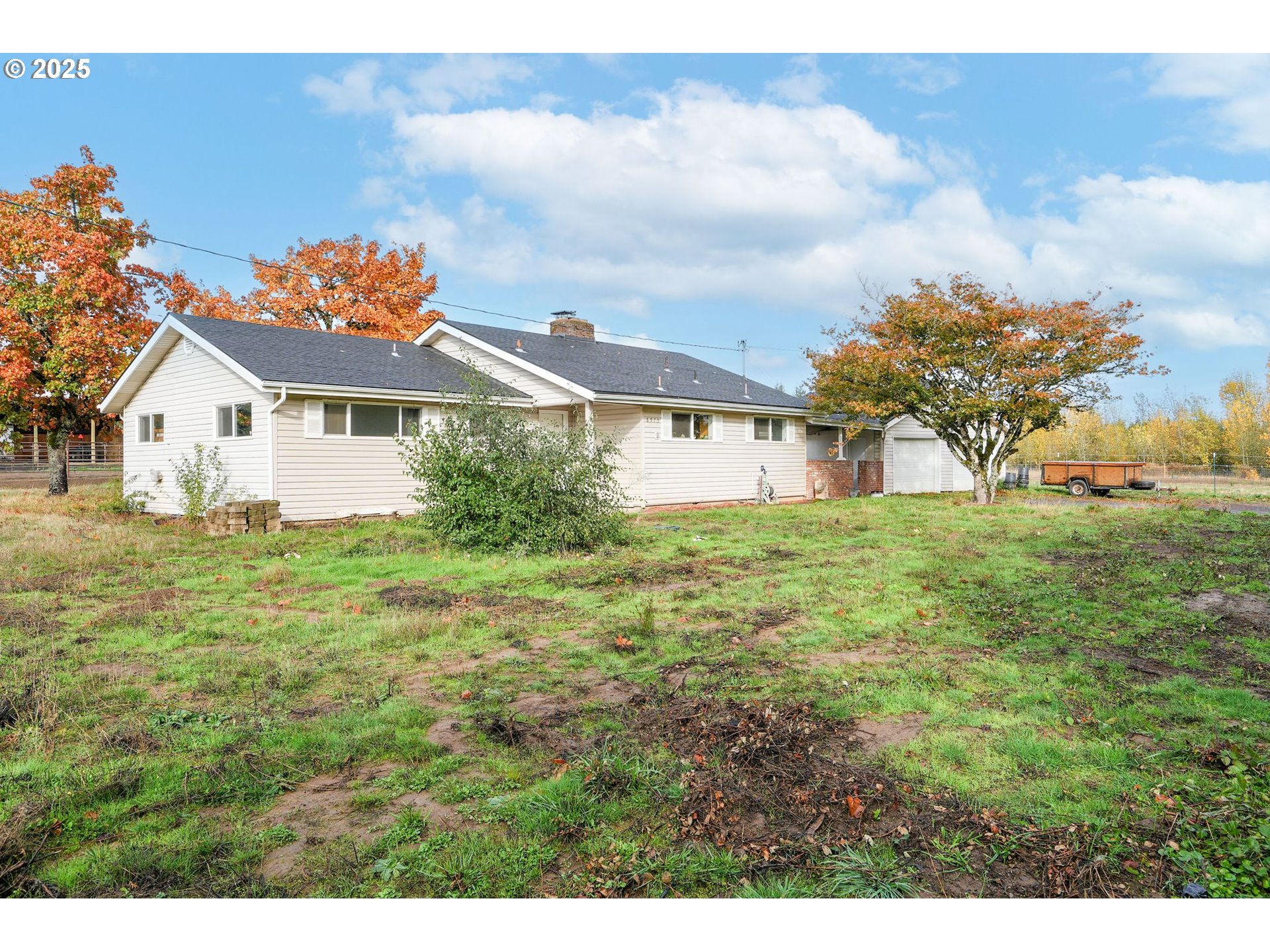 a view of house with garden