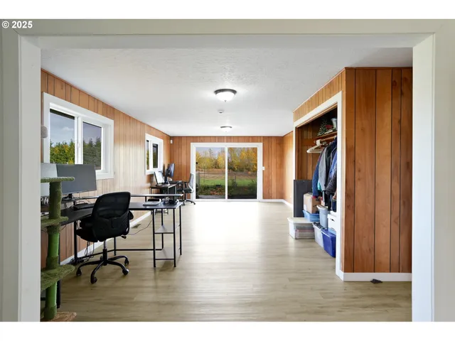 a room with furniture and a window