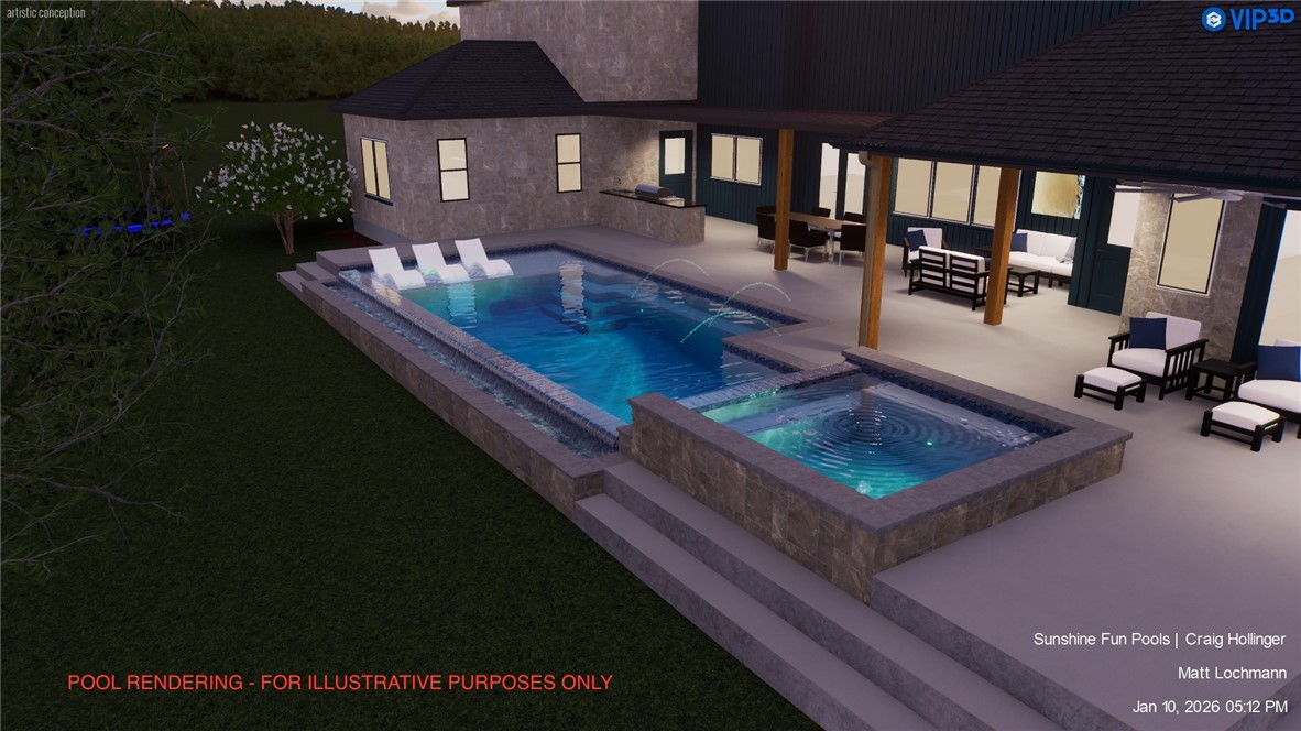 10717 Harvey Ranch Road College Station, TX 77845 - Photo 47 of 48 Pool rendering. For illustrative purposes only.