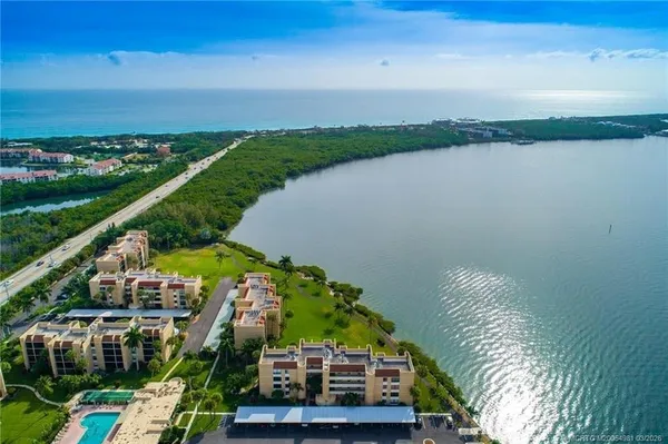 a view of a city and lake view