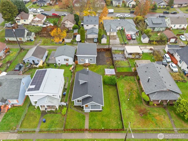 aerial view of a house