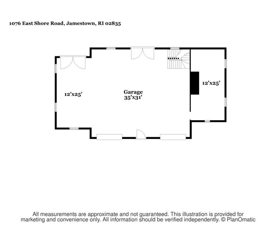 1076 East Shore Road Jamestown, RI 02835 - Photo 49 of 50 Carriage house floor plan-first floor.