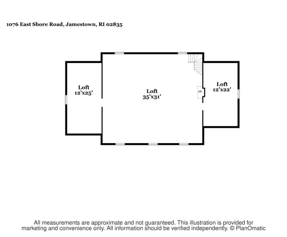 1076 East Shore Road Jamestown, RI 02835 - Photo 50 of 50 Carriage house floor plan-second floor.